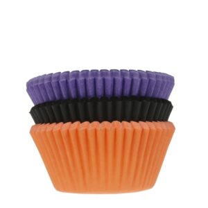set paarse, zwarte en oranje cupcake papiertjes van het merk House of Marie