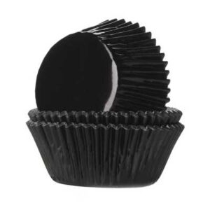 zwarte cupcake papiertjes met folie van het merk House of Marie