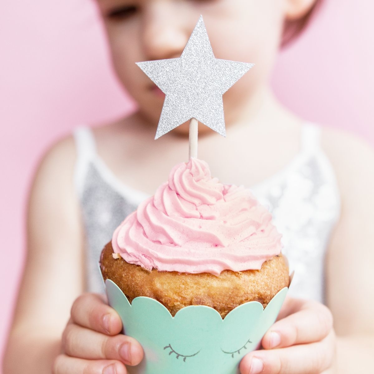 Cupcake Toppers Sterren Zilver Bakgoed.nl