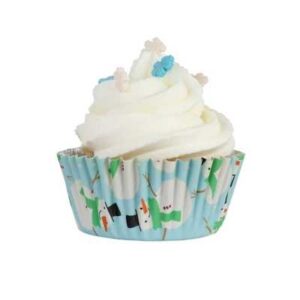 cupcake papiertjes Sneeuwpop