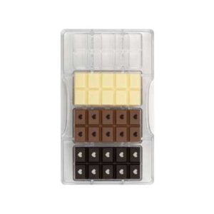 polycarbonaat chocolade vorm voor chocolade reepjes met hartjes