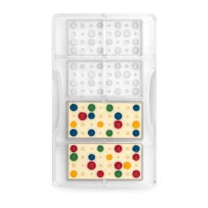 polycarbonaat chocoladevorm voor 4 chocoladereepjes met bubbels