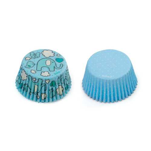 cupcakes papiertjes olifant cupcakew papiertjes blauw olifant en stippen