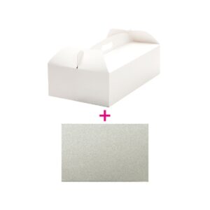 Taartdoos met Cakeboard Rechthoek 31x16x12 cm