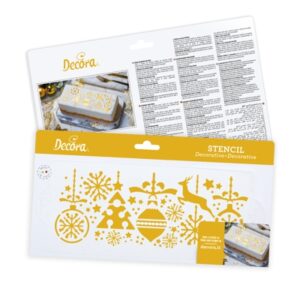 stencil decor kerst decora 10x28 cm