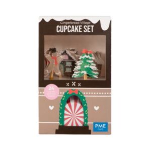 Cupcake Set - Gingerbread Village
