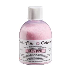 flesje gekleurde roze suiker sugarflair sugar sprinkles baby pink