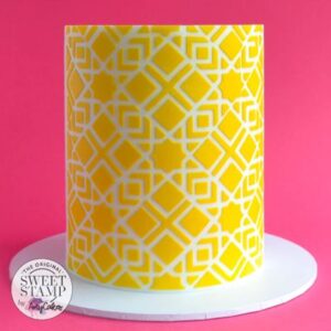 voorbeeld taart met sweetstamp stencil Farzana