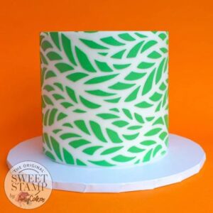 voorbeeld taart met sweetstamp stencil juniper