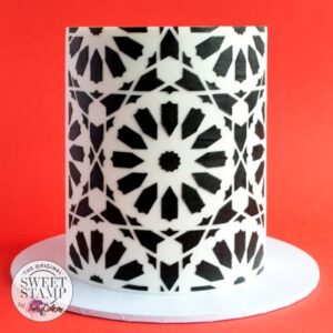 voorbeeld taart met stencil Sweetstamp Noor