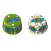 groene en witte cupcake papiertjes met de tekst super van het merk Decora