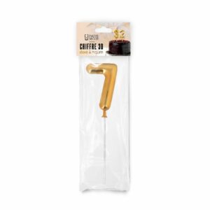 cake topper goud cijfer 7 3d