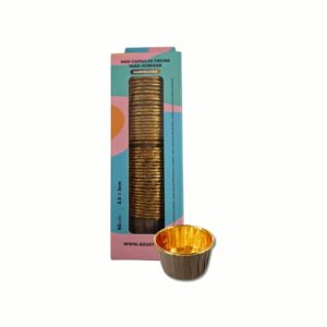 mini baking cups bruin goud