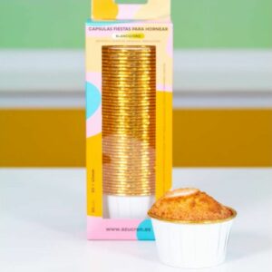 baking cups wit met goud Azucren