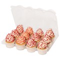 transparante doos voor 12 cupcakes set 3 stuks