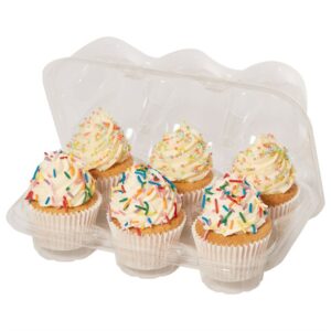 transparantie cupcake doos 6 cupcakes